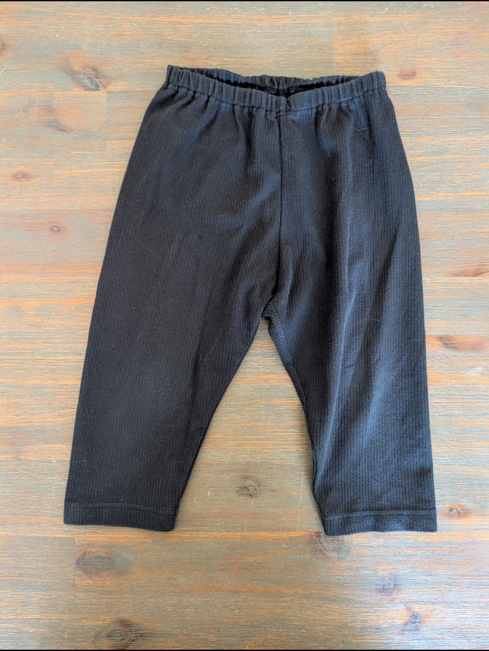 Uniqlo Kids Black Ribbed Leggings